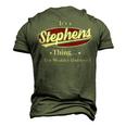 Stephens Shirt Personalized Name T Shirt Name Print T Shirts Shirts With Name Stephens Men's 3D T-shirt Back Print Army Green
