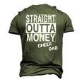 Straight Outta Money Cheer Dad Men's 3D T-Shirt Back Print Army Green