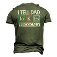 I Tell Dad Jokes Periodically Vintage Fathers Day Men's 3D T-Shirt Back Print Army Green
