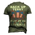 Back Up Terry Put It In Reverse Firework 4Th Of July Men's 3D T-Shirt Back Print Army Green