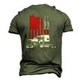 Mens Trucker American Flag Patriotic Truck Driver 4Th Of July Men's 3D T-Shirt Back Print Army Green