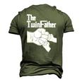 The Twinfather Father Of Twins Fist Bump Men's 3D T-Shirt Back Print Army Green