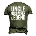 Mens Uncle Godfather Legend Happy Fathers Day Men's 3D T-Shirt Back Print Army Green