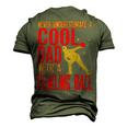 Never Underestimate A Cool Dad With A Ballfunny744 Bowling Bowler Men's 3D T-shirt Back Print Army Green