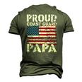 Us Coast Guard Uscg American Flag Coast Guard Papa Men's 3D T-Shirt Back Print Army Green
