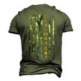 Usa Camo Flag Proud Electric Cable Lineman Dad Silhouette Men's 3D T-shirt Back Print Army Green