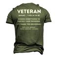 Veteran Definition Funny Proud Veteran Military Meaning T-Shirt Men's 3D Print Graphic Crewneck Short Sleeve T-shirt Army Green