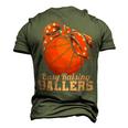 Womens Vintage Busy Raising Ballers Basketball Player Mother 92 Basketball Men's 3D T-shirt Back Print Army Green