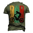 Vintage Motocross Dad Dirt Bike Fathers Day 4Th Of July Men's 3D T-shirt Back Print Army Green