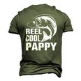 Vintage Reel Cool Pappy Fishing Fathers Day Men's 3D T-Shirt Back Print Army Green
