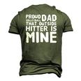 Volleyball Dad Of Outside Hitter Fathers Day Men's 3D T-Shirt Back Print Army Green