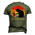 I Do What I Want Black Cat For Women Men Vintage Men's 3D T-Shirt Back Print Army Green