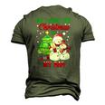 All I Want For Christmas Is My Dad Snowman Christmas Men's 3D T-Shirt Back Print Army Green
