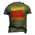 Warning Official Teenager Do Not Approach 13Th Birthday Men's 3D T-Shirt Back Print Army Green