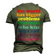 The World Has Bigger Problems Lgbt Community Gay Pride Men's 3D T-Shirt Back Print Army Green