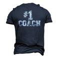 1 Coach Number One Team Tee Men's 3D T-Shirt Back Print Navy Blue