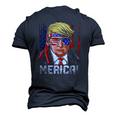 2024 Trump 4Th Of July S Merica Men's 3D T-Shirt Back Print Navy Blue