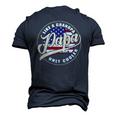 4Th Of July Dad Papa Like A Grandpa Only Cooler Men's 3D T-Shirt Back Print Navy Blue
