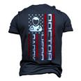 Mens 4Th Of July Us Flag Doctor Dad Fathers Day Men's 3D T-shirt Back Print Navy Blue