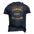 59Th Birthday 59 Years Old Legends Born In June 1963 Birthday Party Men's 3D T-Shirt Back Print Navy Blue