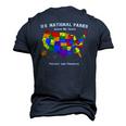 All 63 Us National Parks For Campers Hikers Walkers Men's 3D T-Shirt Back Print Navy Blue