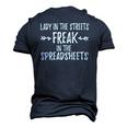 Accountant Lady In The Sheets Freak In The Spreadsheets Men's 3D T-Shirt Back Print Navy Blue