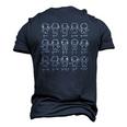 Algebra Dance Math Functions Graph Plot Cute Figures Men's 3D T-Shirt Back Print Navy Blue
