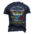 All I Want Is For My Dad & Mom In Heaven 24Ya2 Men's 3D Print Graphic Crewneck Short Sleeve T-shirt Navy Blue