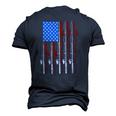American Flag Fishing Patriotic FishermanFishing Rods Flag Men's 3D T-Shirt Back Print Navy Blue