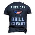 Mens American Grill Expert Dad Fathers Day Bbq 4Th Of July Men's 3D T-shirt Back Print Navy Blue