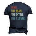 Annis Name Shirt Annis Family Name Men's 3D Print Graphic Crewneck Short Sleeve T-shirt Navy Blue