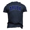 Aruba Varsity Style Navy Blue Text Men's 3D T-Shirt Back Print Navy Blue