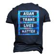Asian Trans Lives Matter Lgbtq Transsexual Pride Flag Men's 3D T-Shirt Back Print Navy Blue