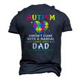 Autism Doesnt Come With Manual Dad Autism Awareness Puzzle Men's 3D T-Shirt Back Print Navy Blue