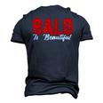 Mens Bald Beautiful Graphic Men's 3D T-Shirt Back Print Navy Blue