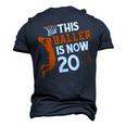 This Baller Is Now 20 Basketball 20Th Birthday Sport Men's 3D T-shirt Back Print Navy Blue