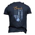 Mens Baseball Coach Dad Like A Normal Dad Only Cooler Usa Flag Men's 3D T-Shirt Back Print Navy Blue