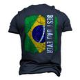 Best Brazilian Dad Ever Brazil Daddy Fathers Day Men's 3D Print Graphic Crewneck Short Sleeve T-shirt Navy Blue