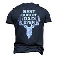Best Buckin Dad Ever Deer Hunters Men's 3D Print Graphic Crewneck Short Sleeve T-shirt Navy Blue