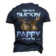 Best Buckin Pappy Ever Deer Hunting Bucking Father Men's 3D Print Graphic Crewneck Short Sleeve T-shirt Navy Blue