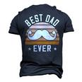 Best Dad Ever Fathers Day Gift Men's 3D Print Graphic Crewneck Short Sleeve T-shirt Navy Blue