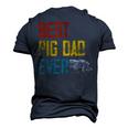 Best Dad Ever Pig Men's 3D Print Graphic Crewneck Short Sleeve T-shirt Navy Blue
