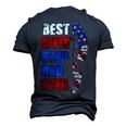 Best Effin’ Step Dad 4Th Of July Ever Shoes Trace Flag Men's 3D T-shirt Back Print Navy Blue