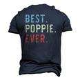 Best Poppie Ever Cool Vintage Fathers Day Men's 3D T-Shirt Back Print Navy Blue