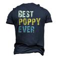 Best Poppy Ever Retro Vintage Fathers Day Men's 3D T-Shirt Back Print Navy Blue