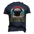 Best Pug Dad Ever Pug Dog For And Men's 3D T-shirt Back Print Navy Blue