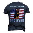 Best Rottweiler Dad Ever American Flag 4Th Of July Rottie Men's 3D T-shirt Back Print Navy Blue