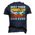 Best Tiger Dad Ever Men's 3D T-shirt Back Print Navy Blue