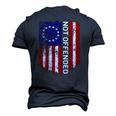 Betsy Ross Flag 1776 Not Offended Vintage American Flag Usa Men's 3D T-Shirt Back Print Navy Blue