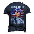 Biden Dazed Merry 4Th Of You KnowThe Thing Biden Men's 3D T-shirt Back Print Navy Blue